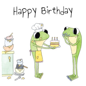 Frog Birthday Card - Bake a Birthday Cake (Frog's Bucket List)